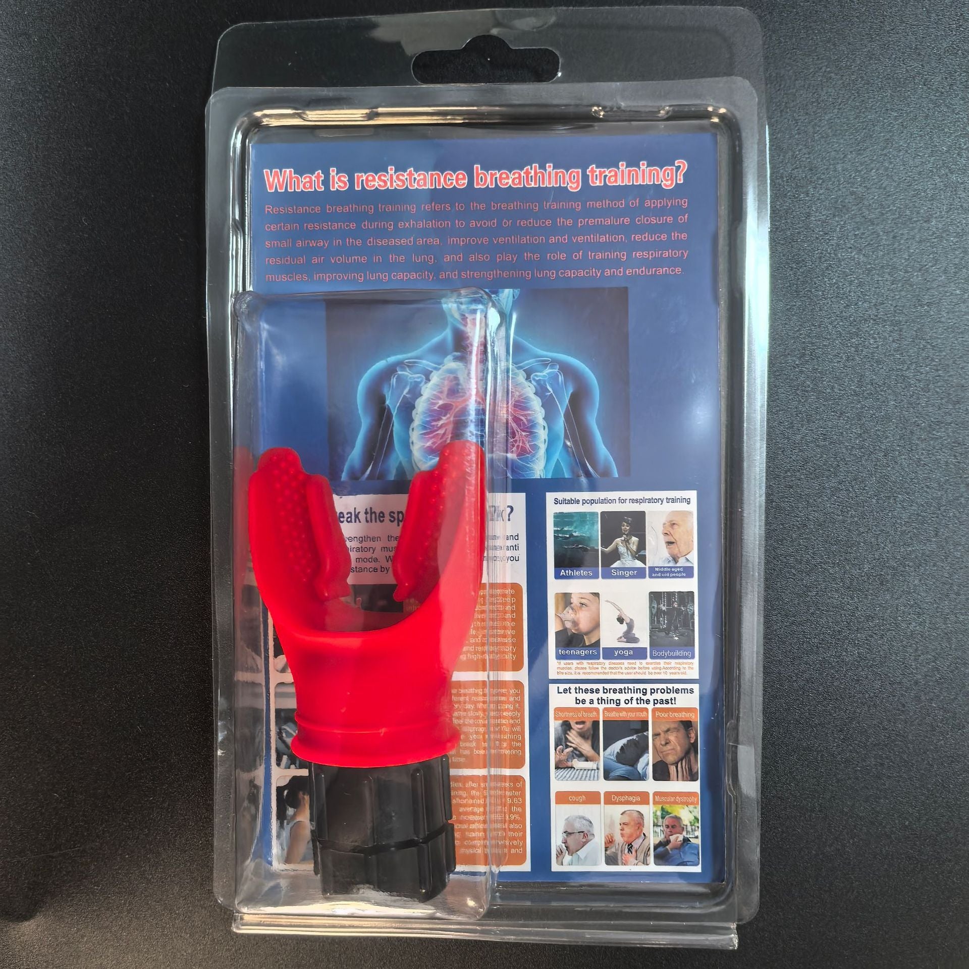 Entrenador Respiratorio Portatil para Mejorar la Capacidad Pulmonar