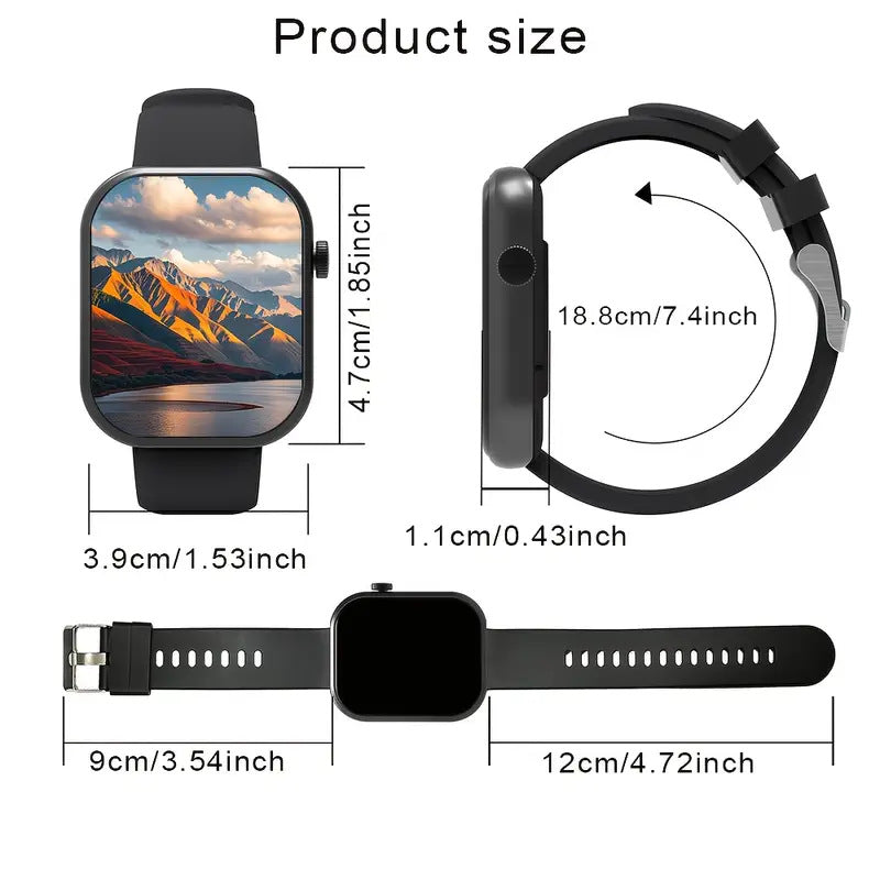 Reloj Inteligente Deportivo con Llamadas Bluetooth y Monitor de Salud