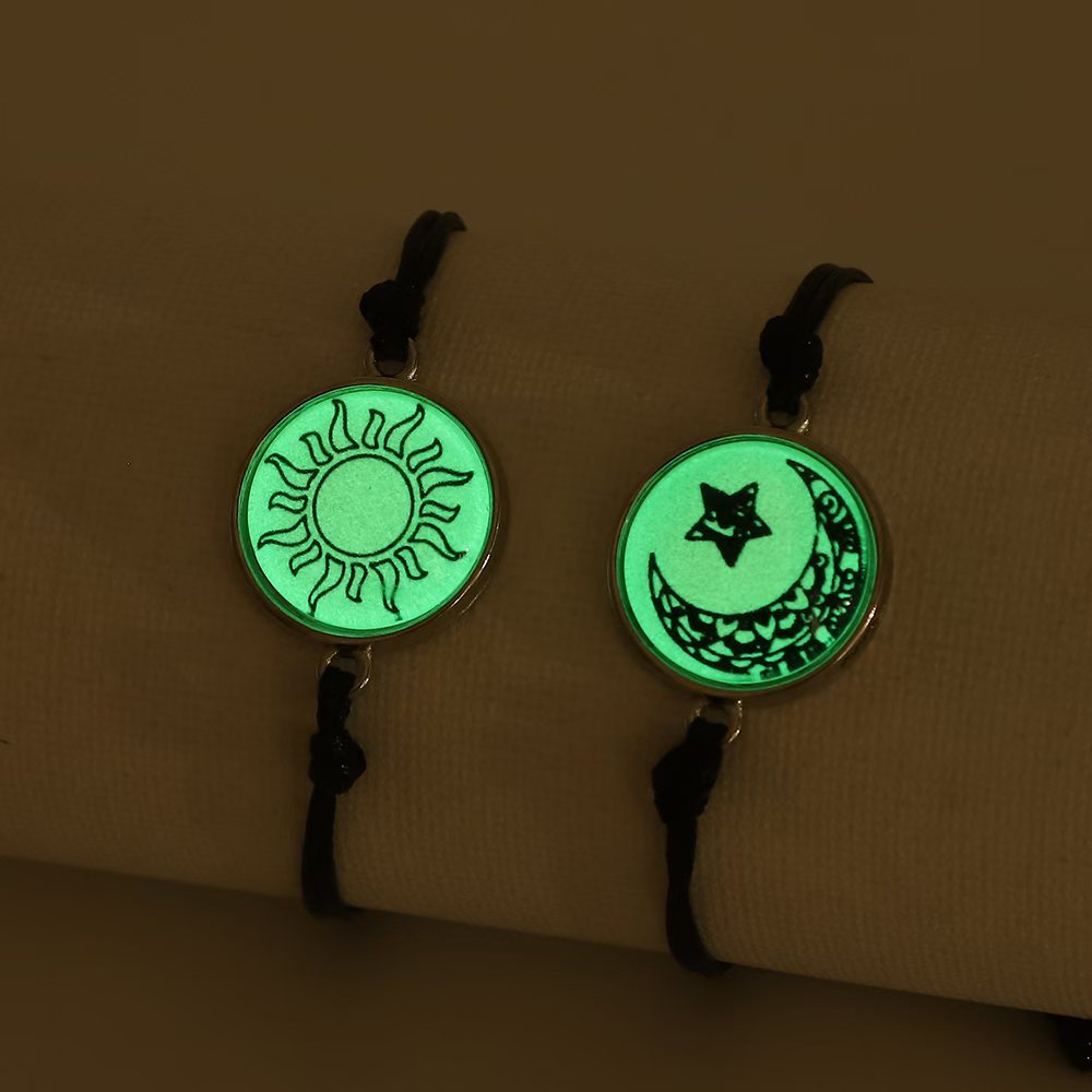 Pulseras de Pareja Yin Yang Luminosas que Brillan en la Oscuridad