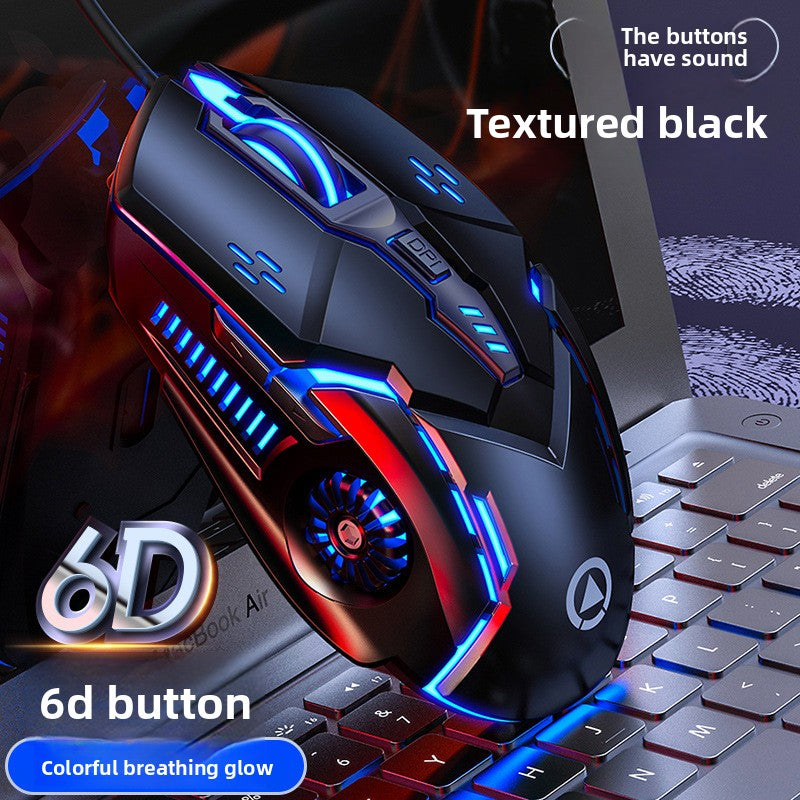 Raton Gaming RGB con Cable y Diseno Ergonomico para PC y Portatil