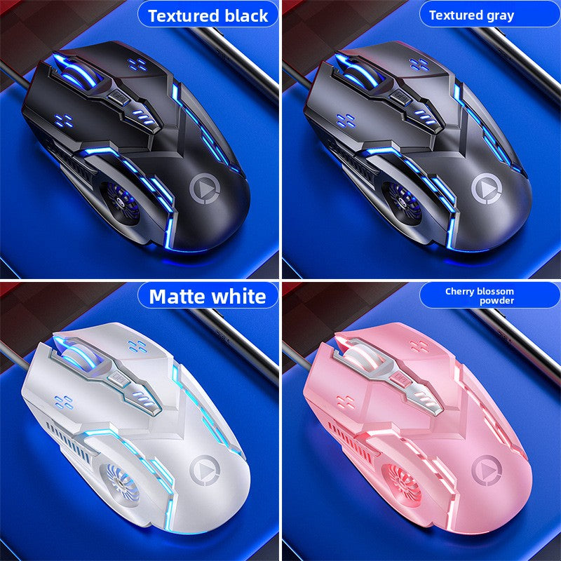 Raton Gaming RGB con Cable y Diseno Ergonomico para PC y Portatil