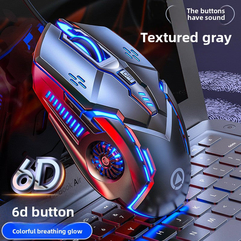 Raton Gaming RGB con Cable y Diseno Ergonomico para PC y Portatil