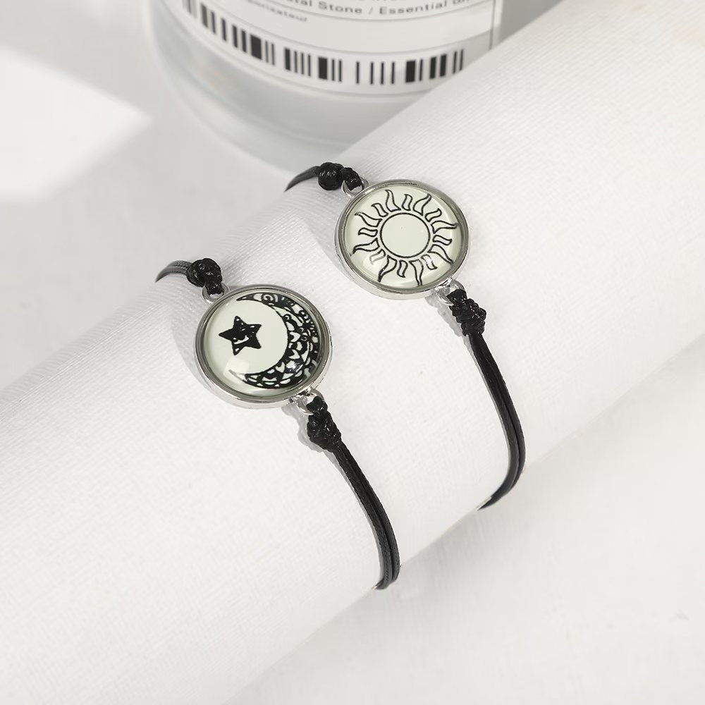 Pulseras de Pareja Yin Yang Luminosas que Brillan en la Oscuridad