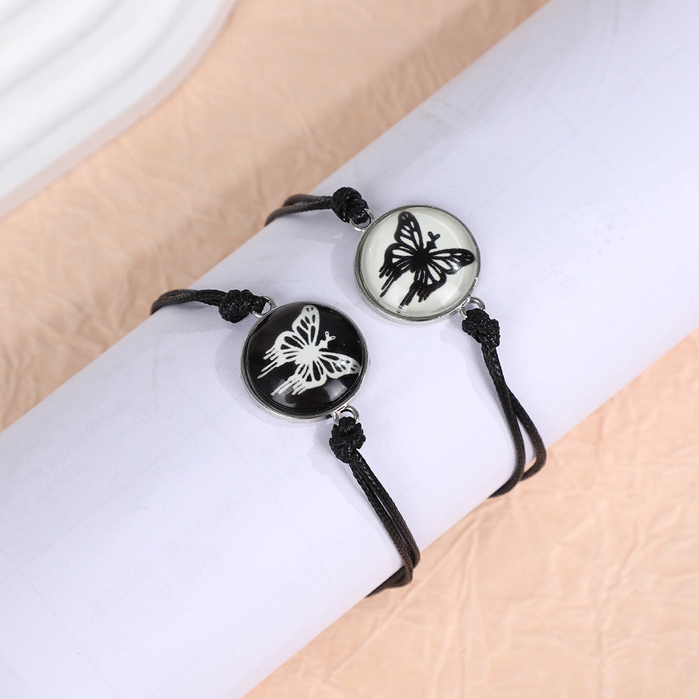 Pulseras de Pareja Yin Yang Luminosas que Brillan en la Oscuridad