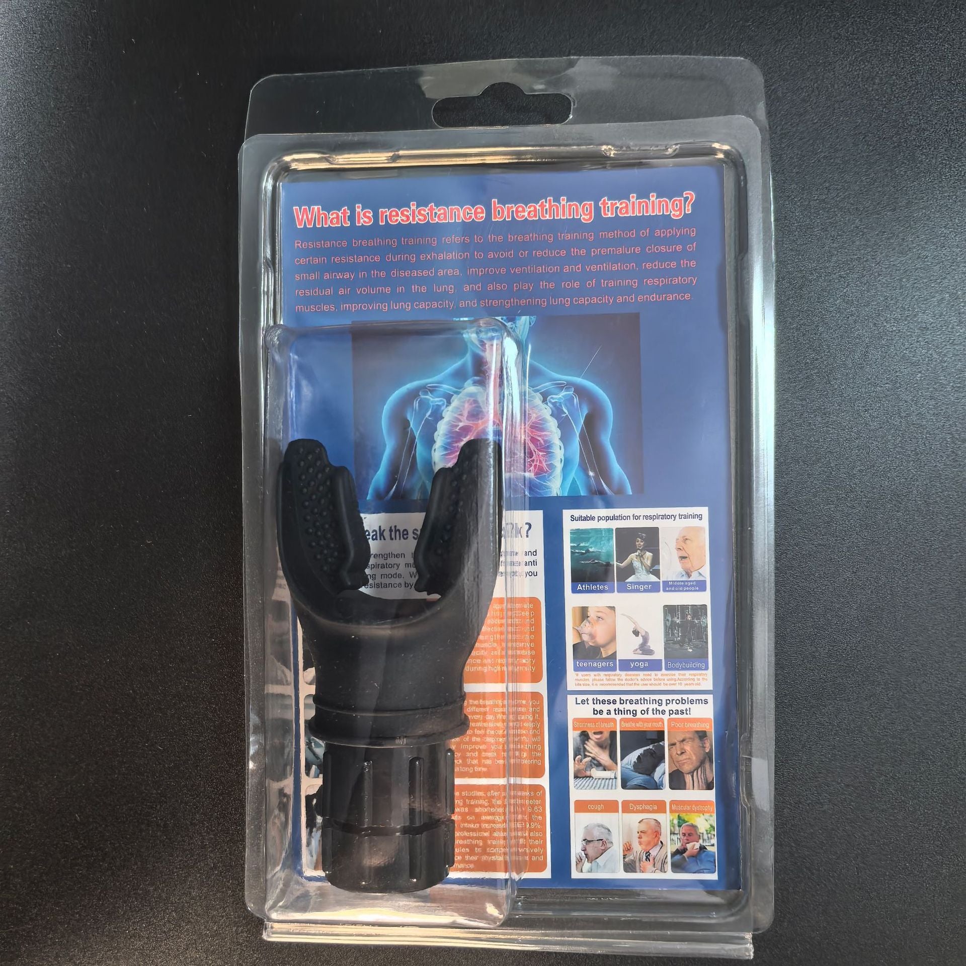 Entrenador Respiratorio Portatil para Mejorar la Capacidad Pulmonar