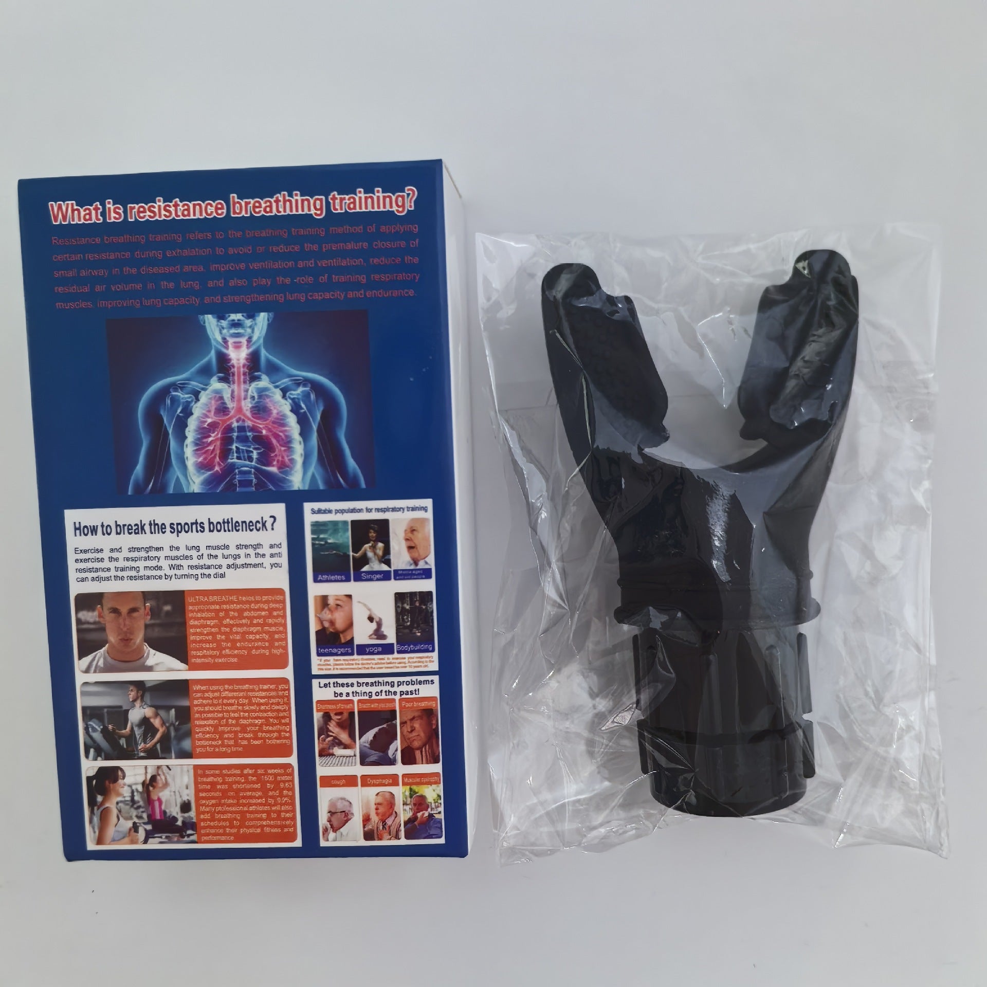 Entrenador Respiratorio Portatil para Mejorar la Capacidad Pulmonar
