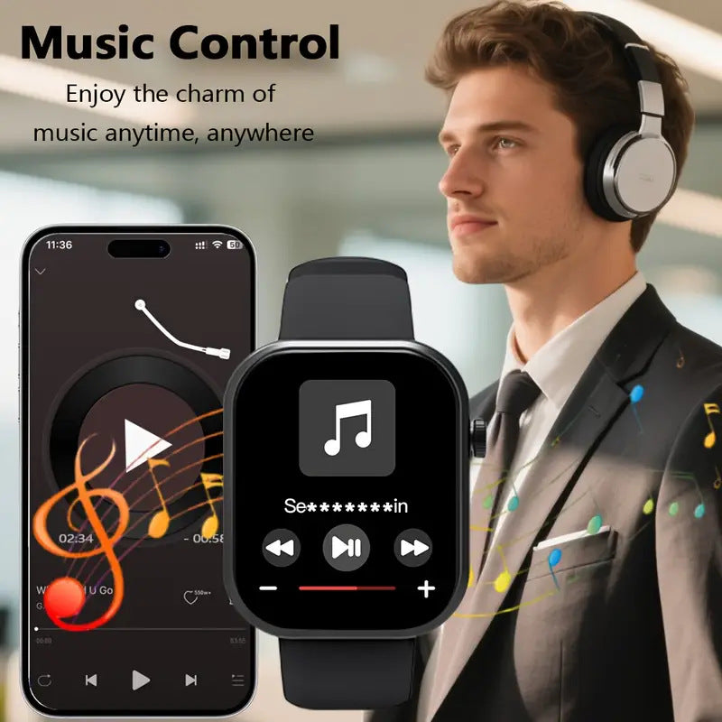 Reloj Inteligente Deportivo con Llamadas Bluetooth y Monitor de Salud