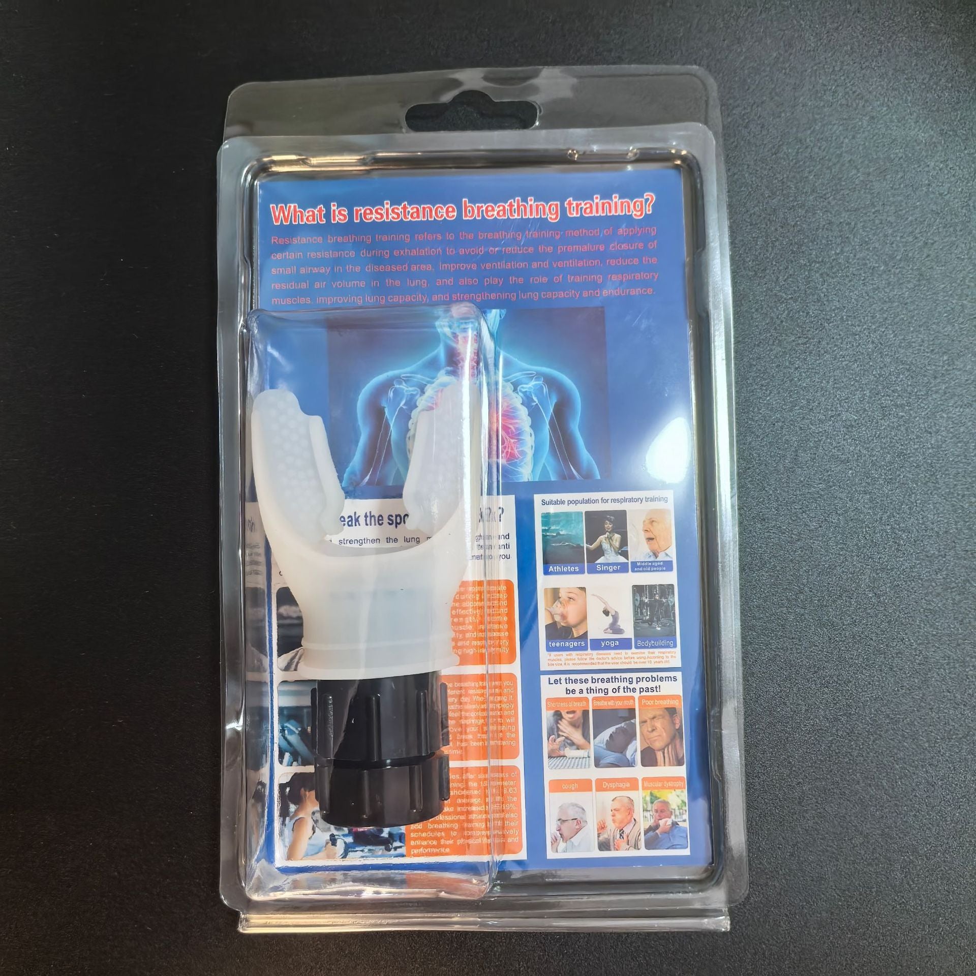 Entrenador Respiratorio Portatil para Mejorar la Capacidad Pulmonar