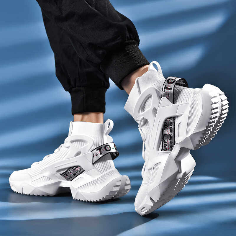 Zapatillas Casual Hombre Bota Alta con Suela Gruesa Estilo Urbano