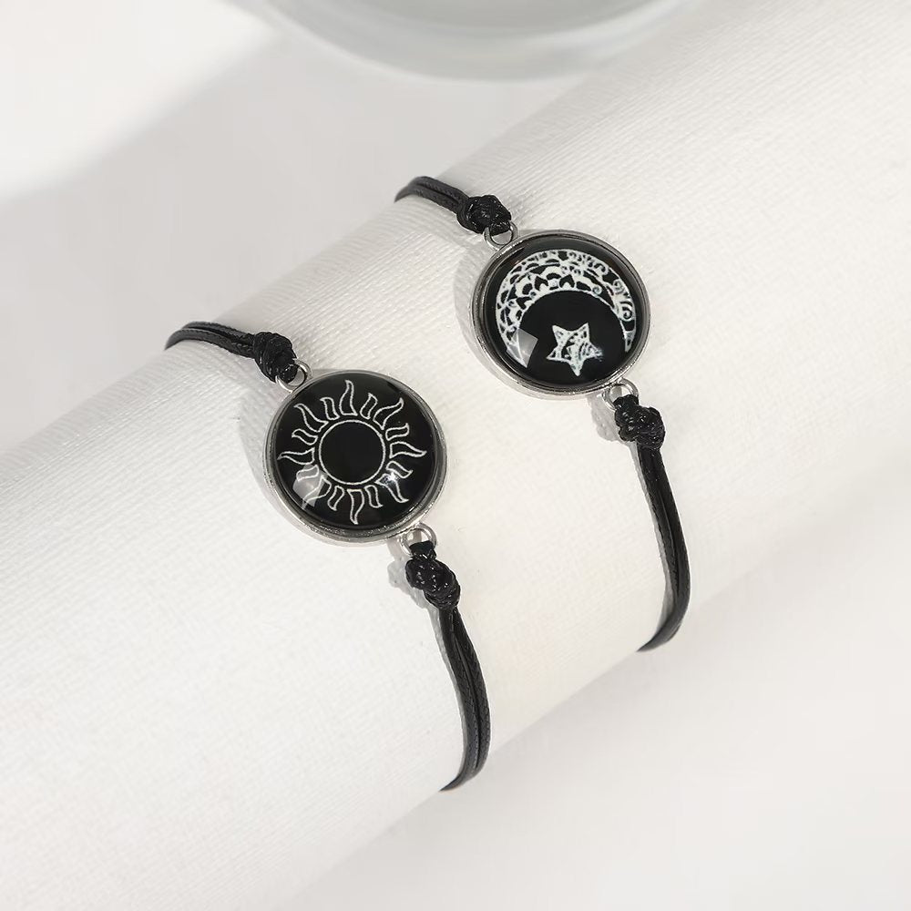 Pulseras de Pareja Yin Yang Luminosas que Brillan en la Oscuridad