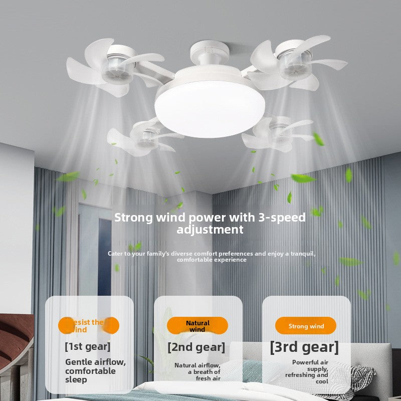Ventilador de Techo con Luz LED Integrada — Diseño Moderno y Multifunción