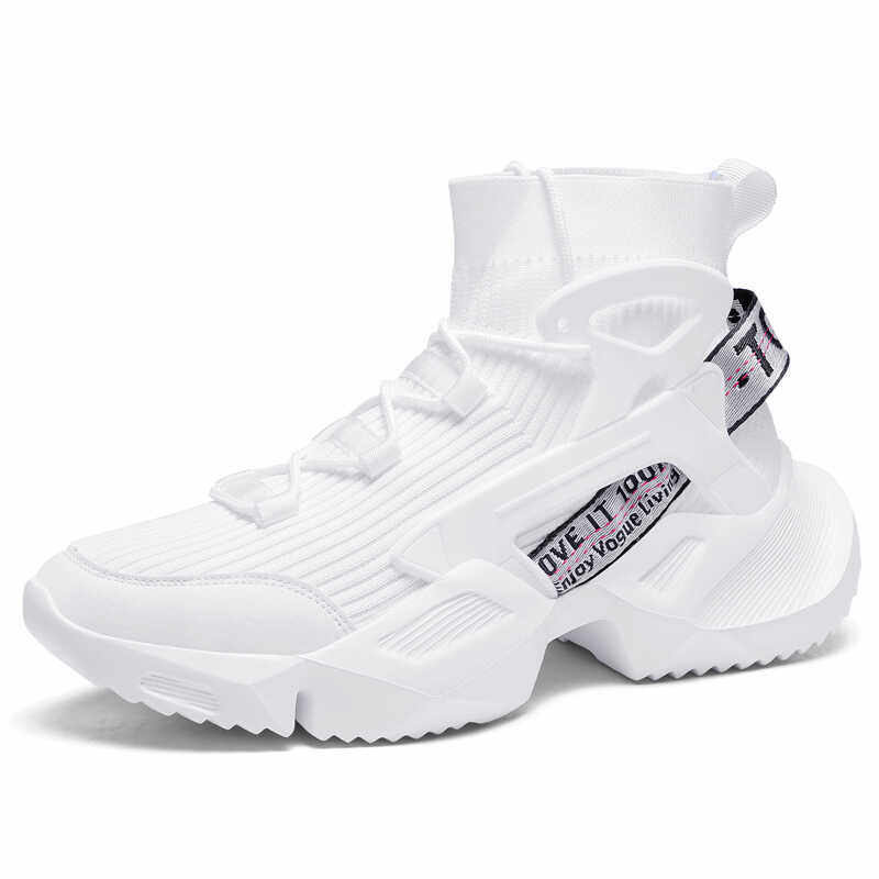 Zapatillas Casual Hombre Bota Alta con Suela Gruesa Estilo Urbano